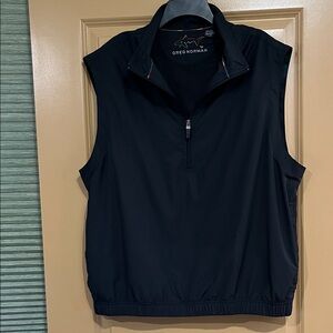 Greg Norman Collection Black Vest with Colorful Trim